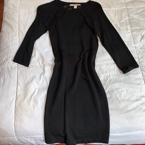 Fitted Black Midi Dress